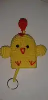 Portallaves amigurumi pollito